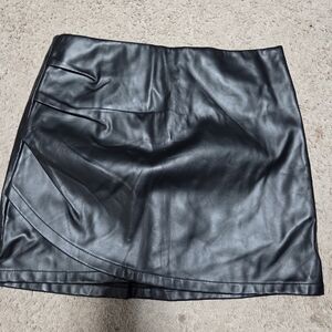 Rue21 Black Faux Leather Mini Skirt